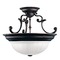 Three-Light Semi-Flush Ceiling Fixture