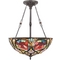 Quoizel Lighting Pendant Light with Multi-Colored Glass in Vintage Bronze Finish TF879CVB