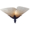 Amber-Shaded Floral Sconce