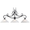Landmark Lighting, Inc. Pendant Light with White Glass in Matte Black Finish 248-BK