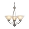 Elk Lighting Modern Mini-Chandelier with White Glass in Satin Nickel Finish 7635/3