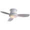 Minka Aire 52-Inch Hugger Ceiling Fan with Three Blades and Light Kit F519-WH