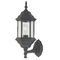 Design Classics Outdoor Wall Light with Six-Sided Glass Shade 9224 BK