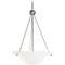 Kichler Lighting Modern Pendant Light with White Glass in Brushed Nickel Finish 2752NI