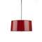 Three-Light Red Barrel Shade Pendant
