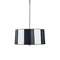 Three-Light Silver Barrel Shade Pendant 