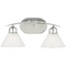 Quoizel Lighting Modern Bathroom Light with White Glass in Polished Chrome Finish DI8502C