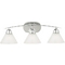 Quoizel Lighting Modern Bathroom Light with White Glass in Polished Chrome Finish DI8503C