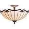 Kichler Lighting Semi-Flushmount Light with White Glass in Tannery Bronze W/ Gold Accent Finish 69046
