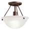 Single-Light Semi-Flush Ceiling Fixture 