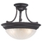 Three-Light Semi-Flush Ceiling Light Fixture