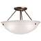 Three-Light Semi-Flush Ceiling Fixture