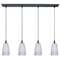 ET2 Modern Multi-Light Pendant Light with White Glass and 4-Lights E93044-13