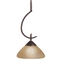 Mini-Pendant with Marbled Glass Shade