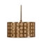 The Uttermost Company Modern Drum Pendant Light with Brown Shades 21910