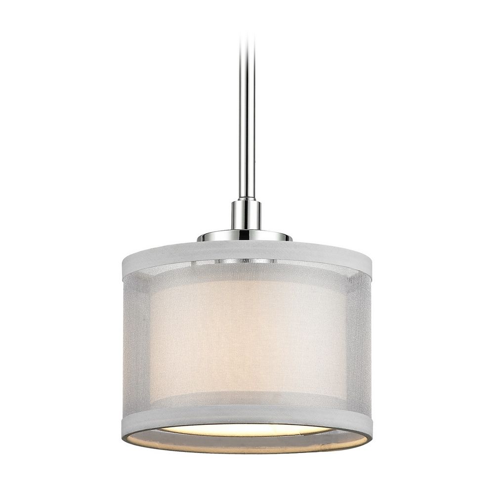 Modern Mini Pendant Light With White Shade