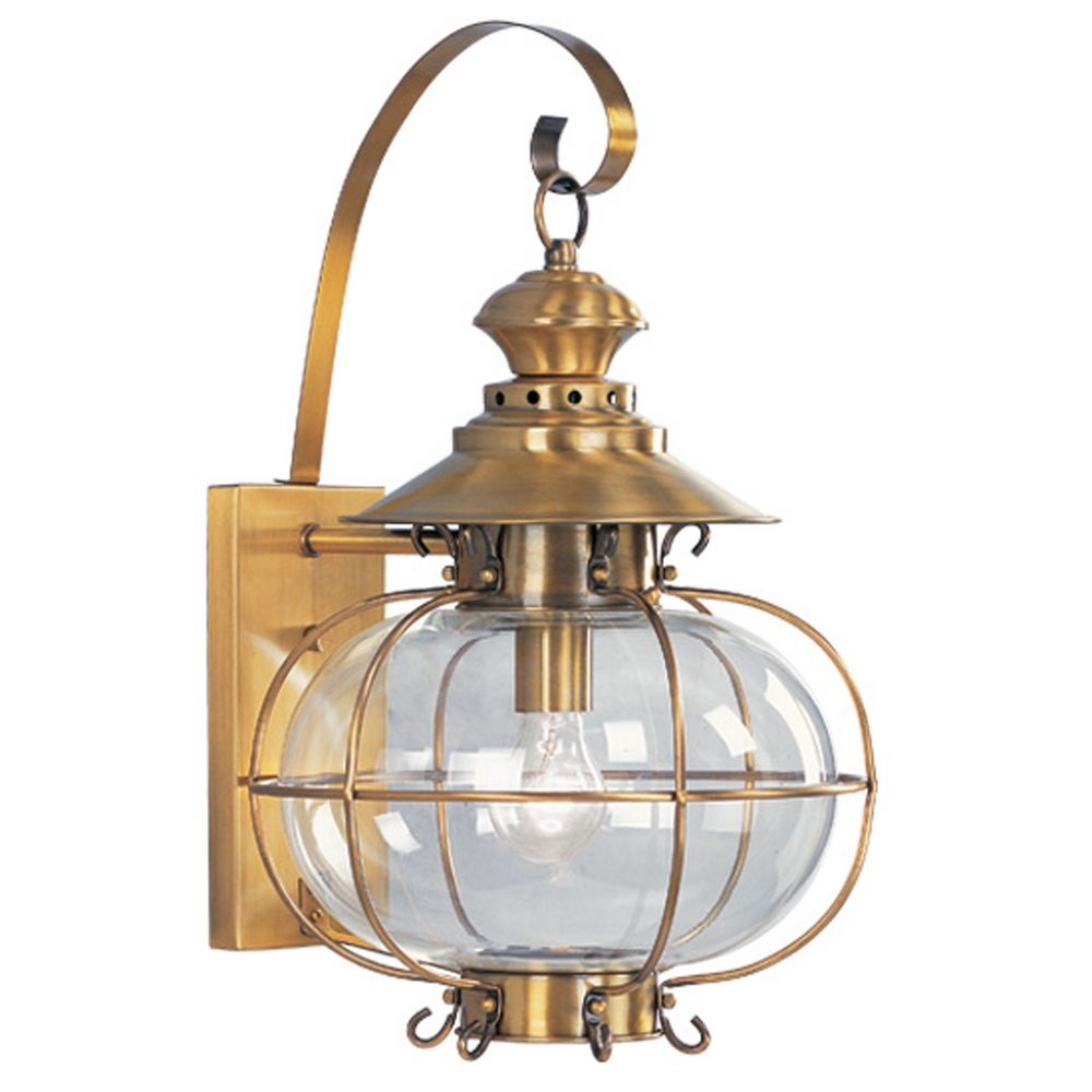 Livex Lighting Harbor Flemish Brass Outdoor Wall Light 2223-22 Destination Lighting