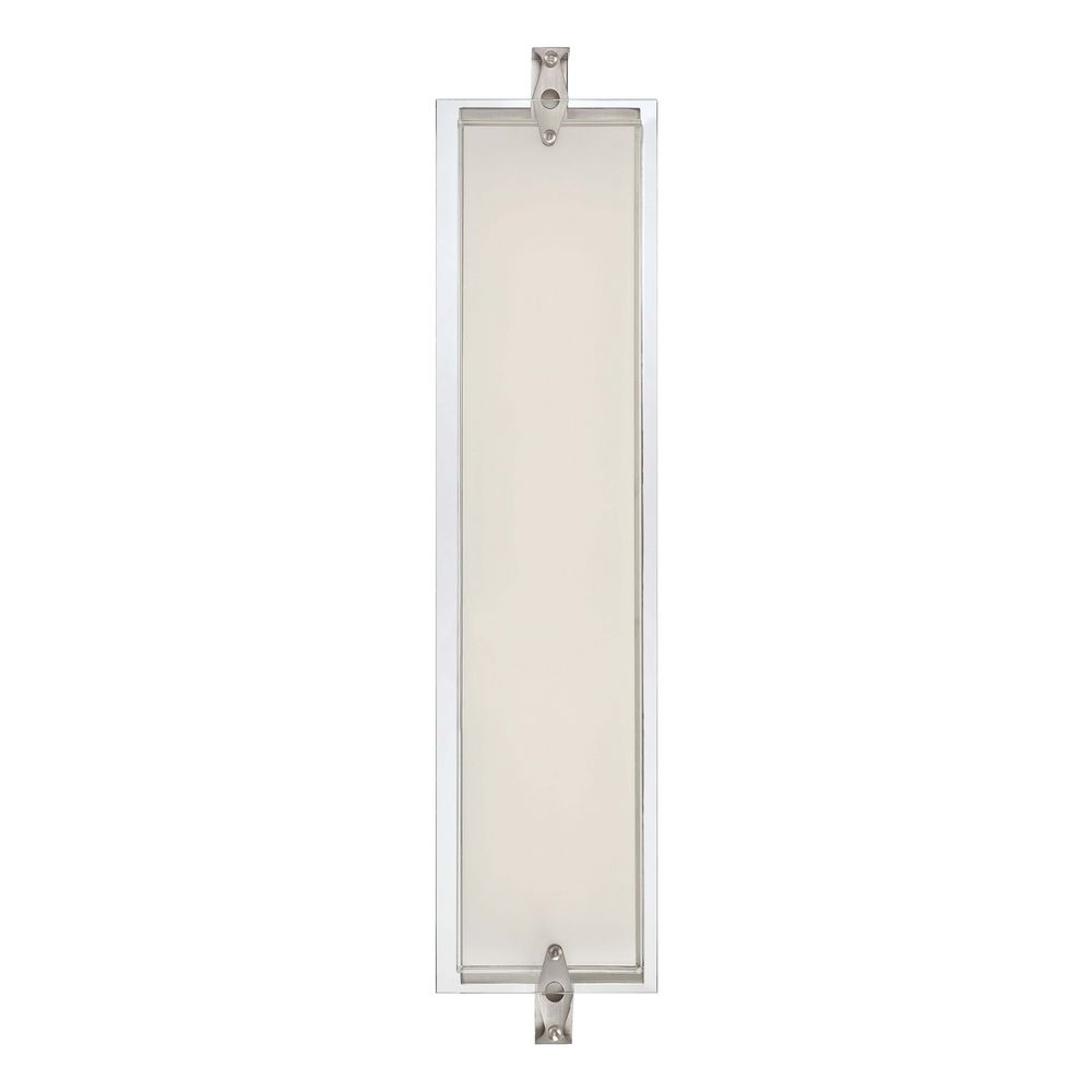 Kovacs Lighting Cuff Link Brushed Nickel LED Bathroom Light Vertical Kovacs Lighting Cuff Link Brushed Nickel LED Bathroom Light Vertical