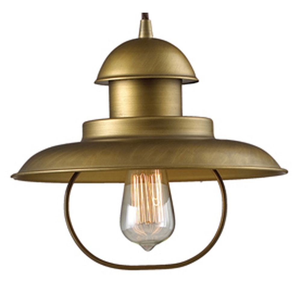 Pulley Table Lamp with Cage Shade - Antique Brass Finish ...