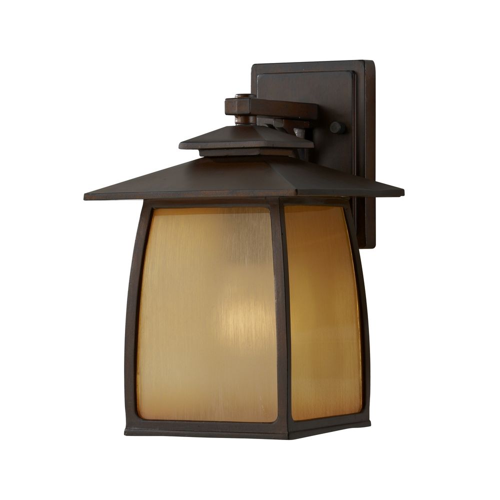 Outdoor Wall Light with Beige / Cream Glass in Sorrel Brown Finish OL8501SBR Destination ...