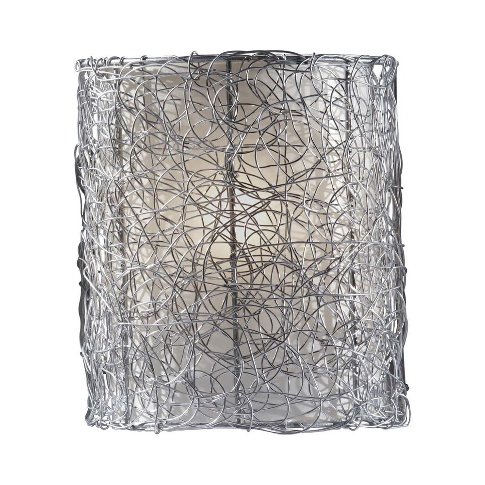 Modern Sconce Wall Light with Grey Shade in Brushed Steel Finish WB1578BS Destination Lighting