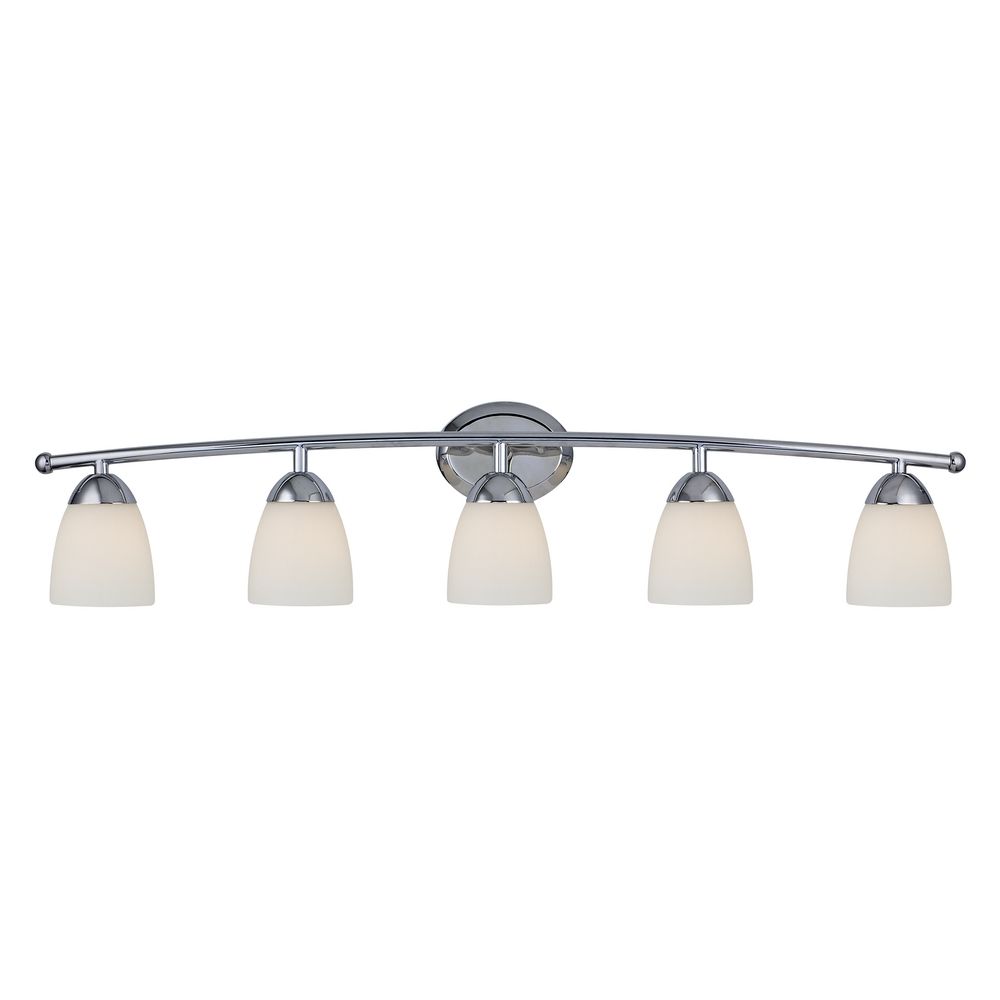 Modern Bathroom Light with White Glass in Chrome Finish 8945-26 Destination Lighting
