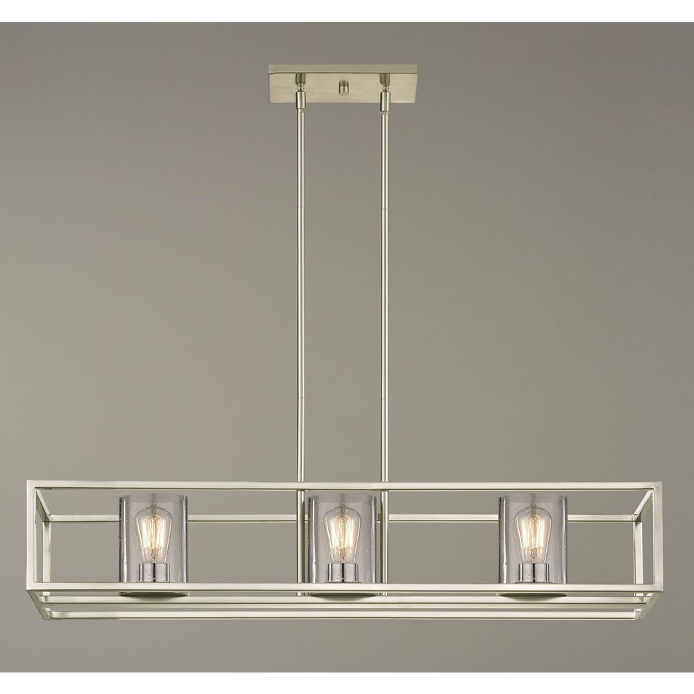 textured glass linear chandelier