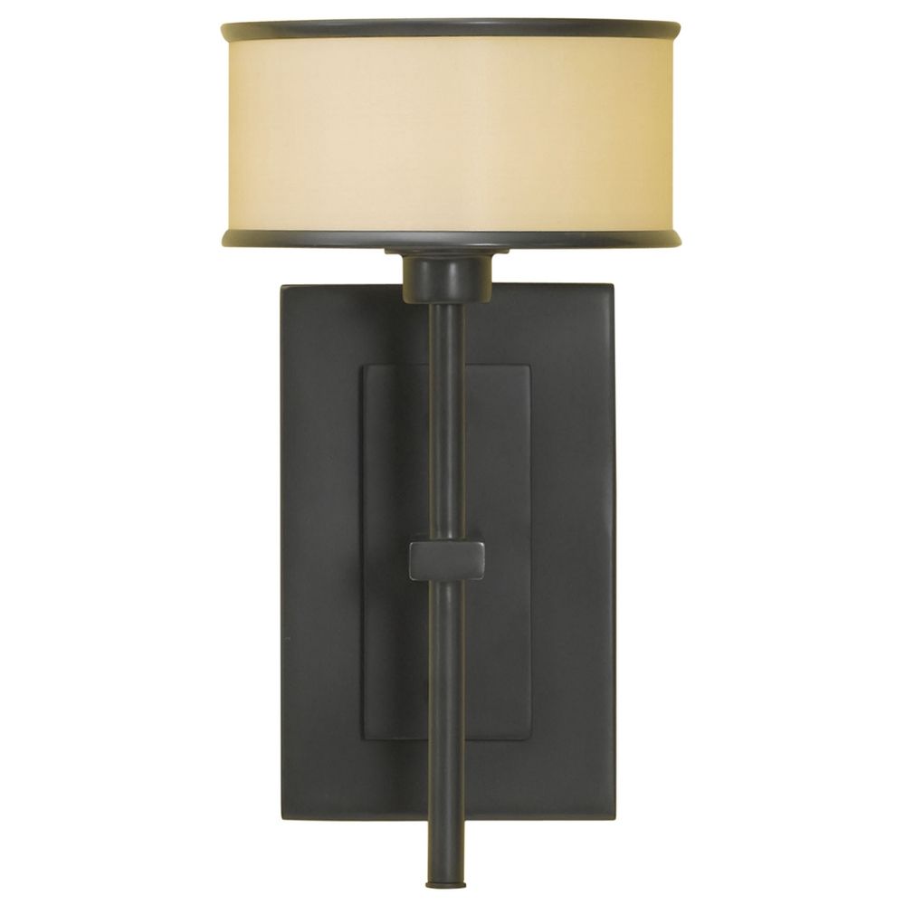 Sconce Wall Light with Brown Shade in Dark Bronze Finish WB1378DBZ Destination Lighting