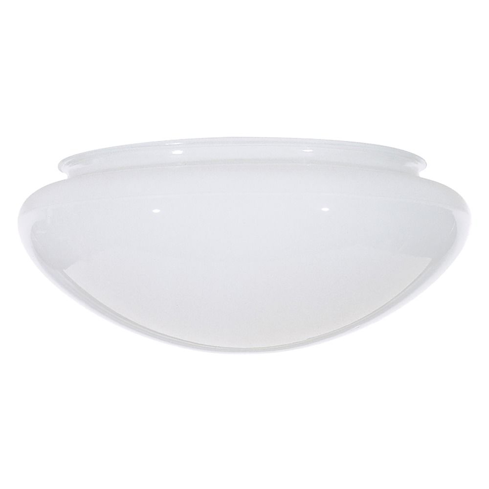 White Bowl / Dome Glass Shade - 7-7/8-Inch Fitter Opening | 50-330 ...