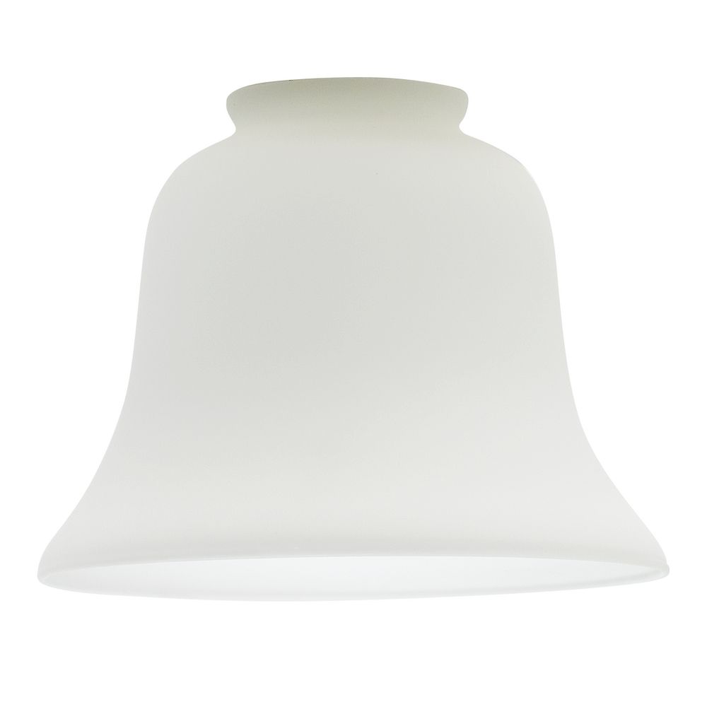 Satin White Bell Glass Shade - 2-1/4-Inch Fitter Opening