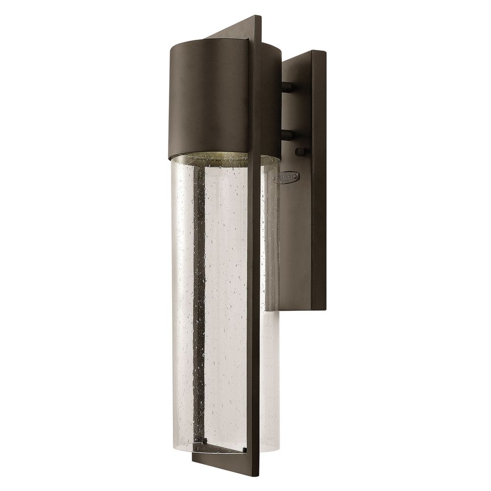 Modern Outdoor Wall Light Seeded Glass Bronze Hinkley Lighting Hinkley Lighting Modern Outdoor Wall Light Seeded Glass Bronze 1324kz Gu24
