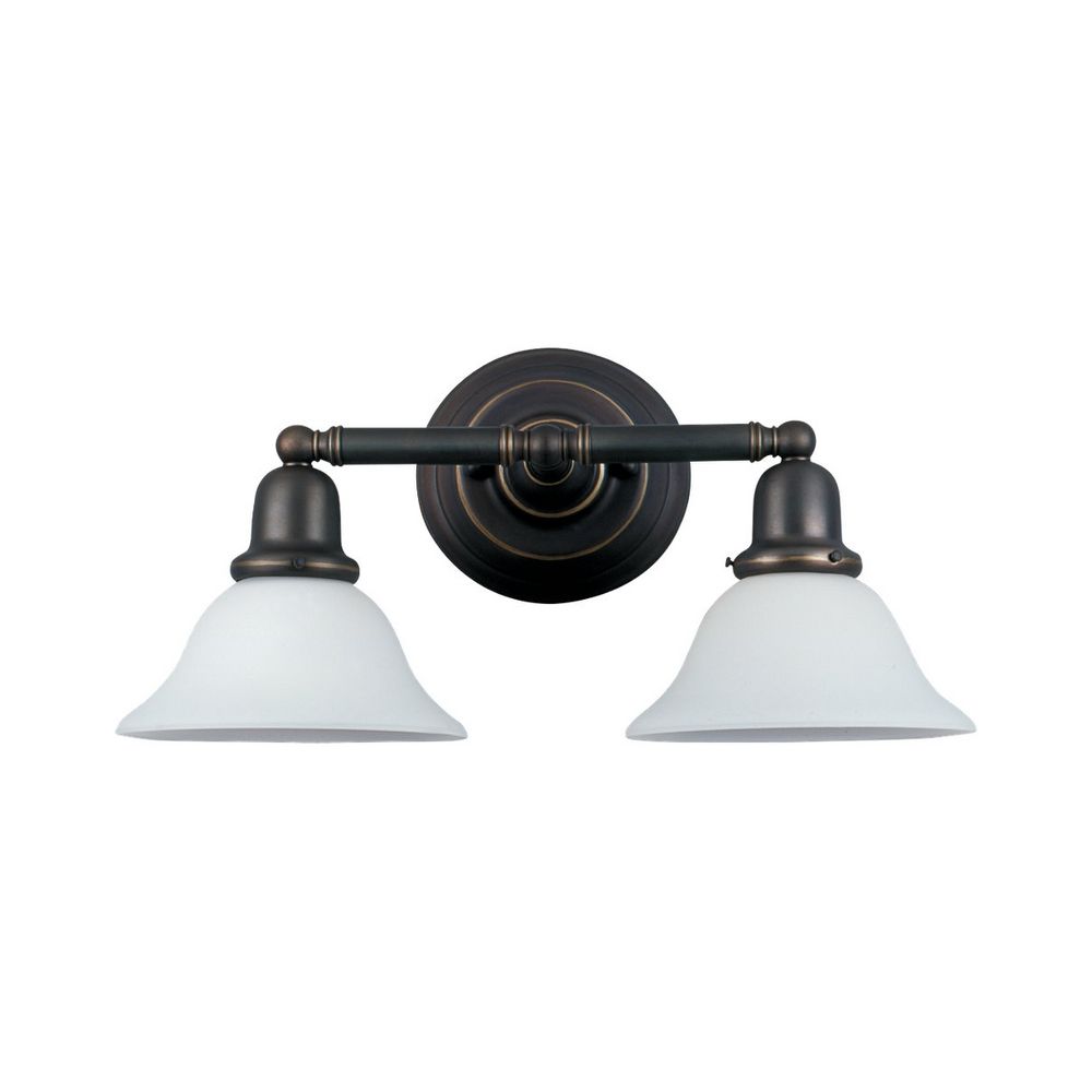 Bathroom Light with White Glass in Heirloom Bronze Finish 49065BLE-782 Destination Lighting