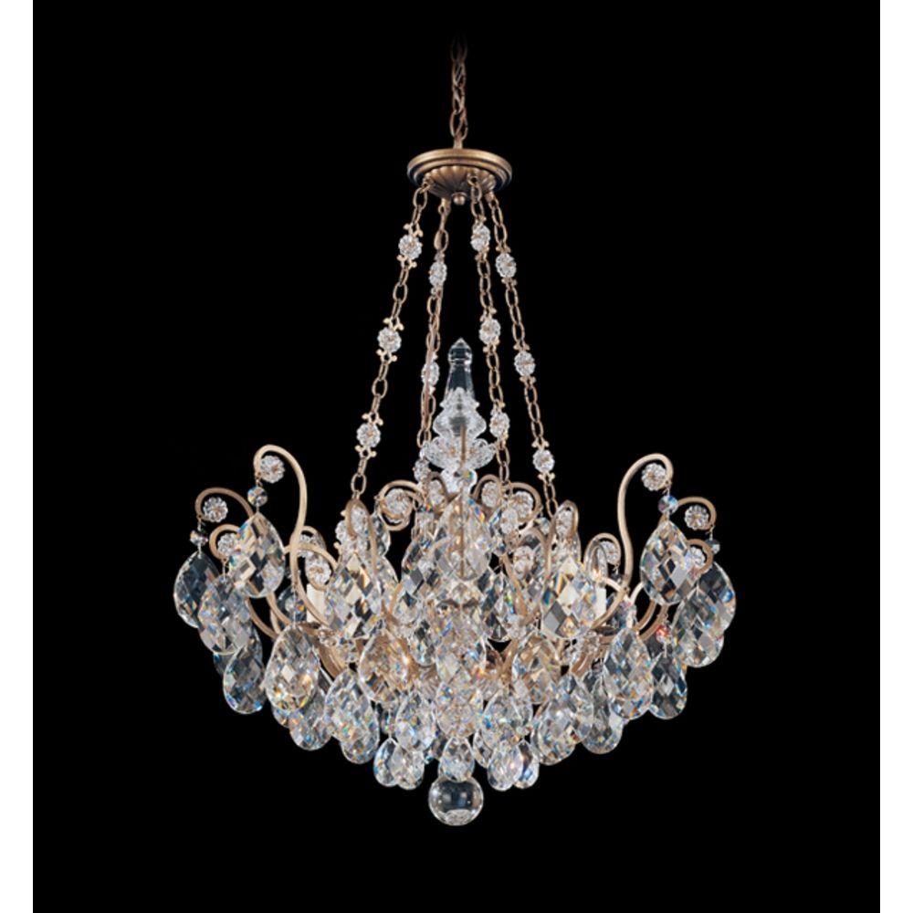 Crystal Chandelier in Etruscan Gold Finish