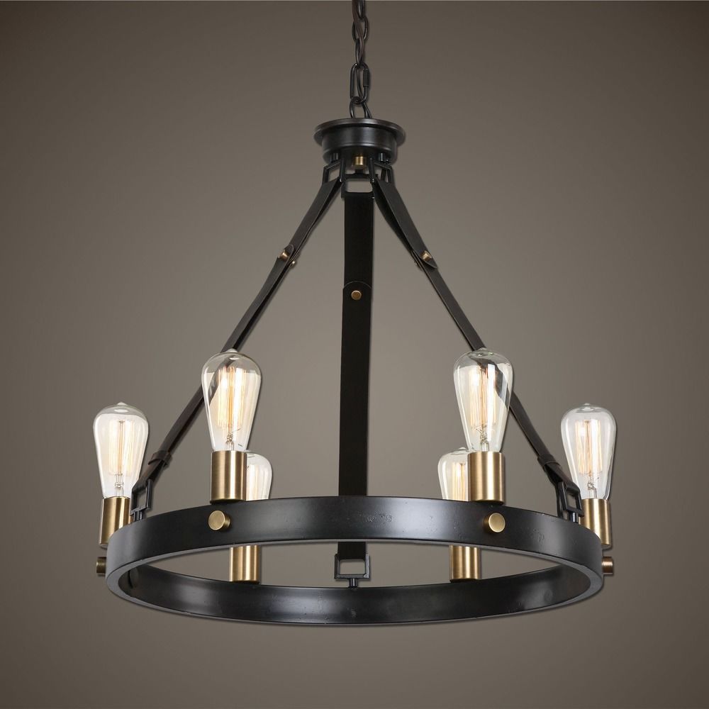 Uttermost Marlow 6 Light Antique Bronze Chandelier 21273