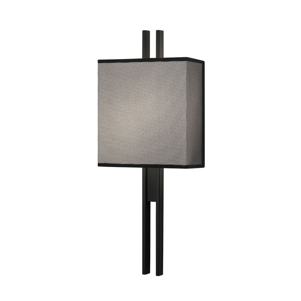 Modern Sconce Wall Light with Black Shades in Satin Black Finish 4521.25 Destination Lighting