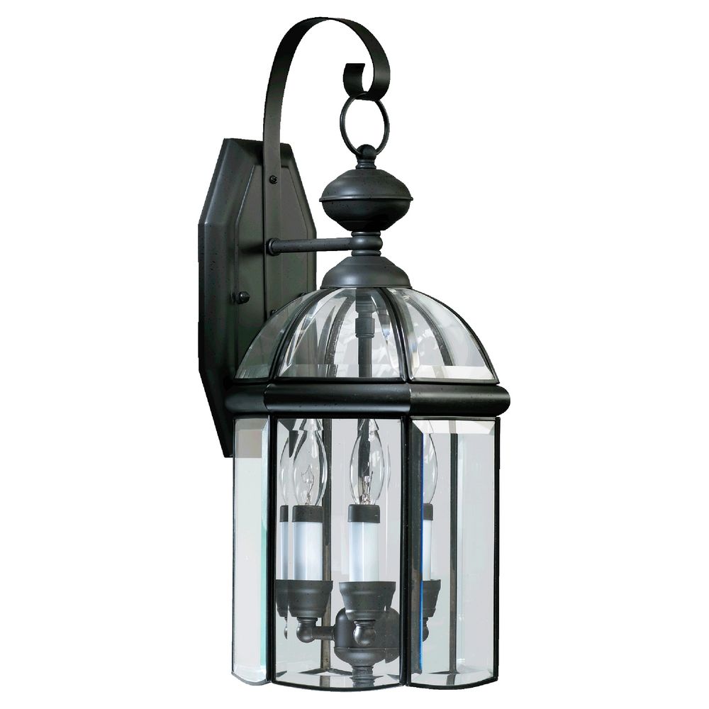 Quorum Lighting Wellsley Gloss Black Outdoor Wall Light 733-3-15 Destination Lighting