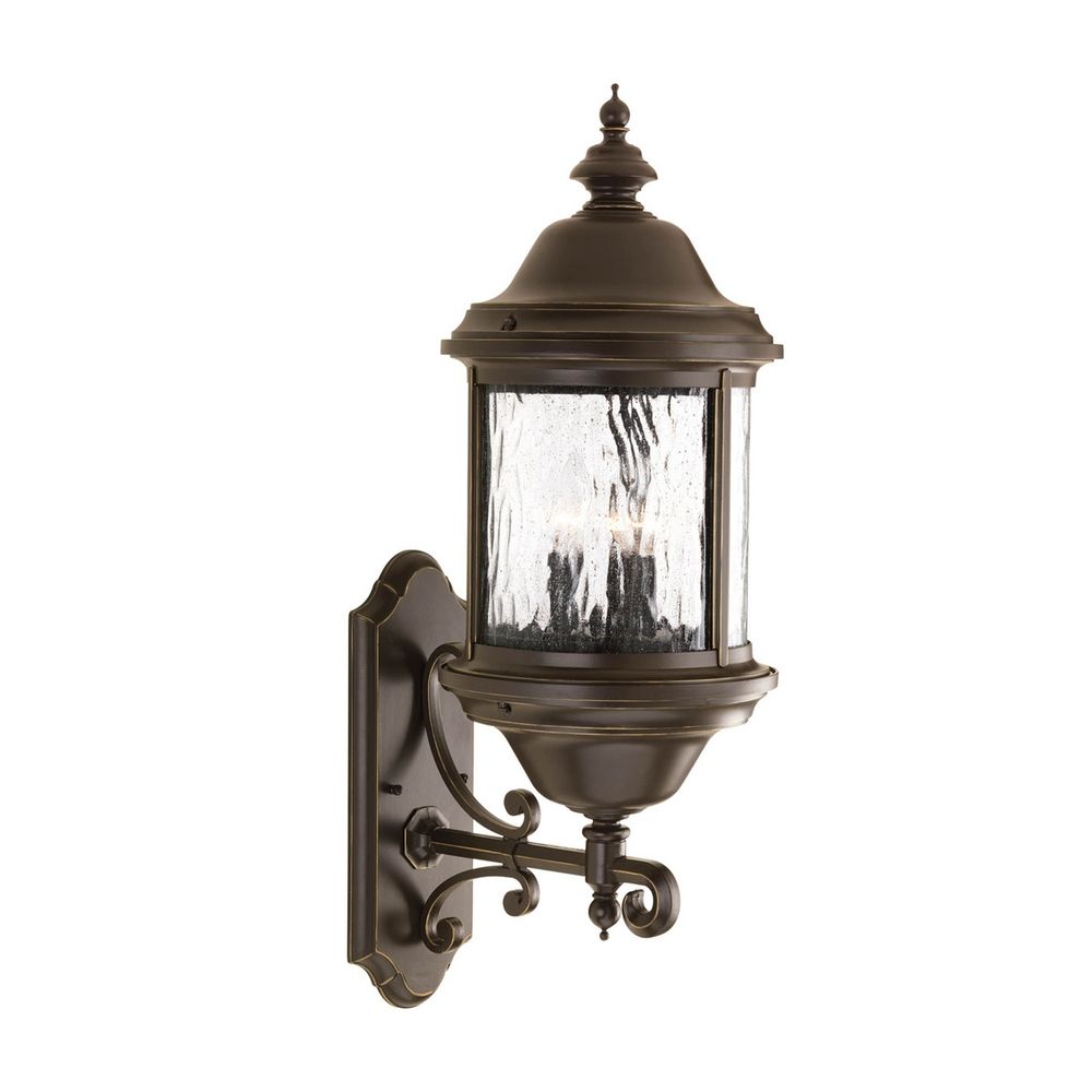 Outdoor Wall Light with Clear Glass in Antique Bronze Finish P5653-20 Destination Lighting