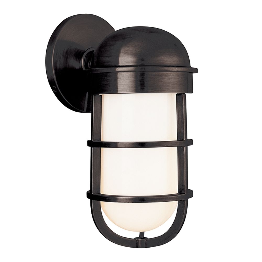 Nautical Sconce with White Glass in Old Bronze Finish 3001-OB Destination Lighting