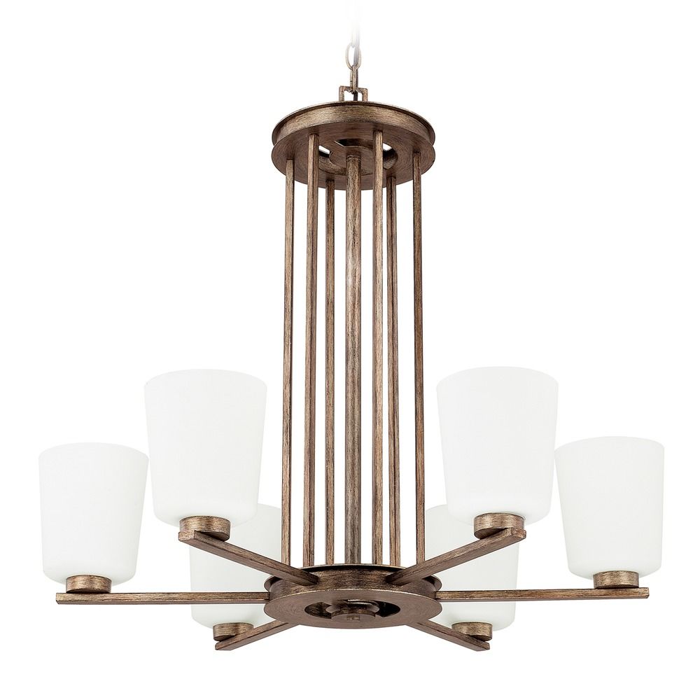MidCentury Modern Chandelier Bronze Reid by Capital Lighting