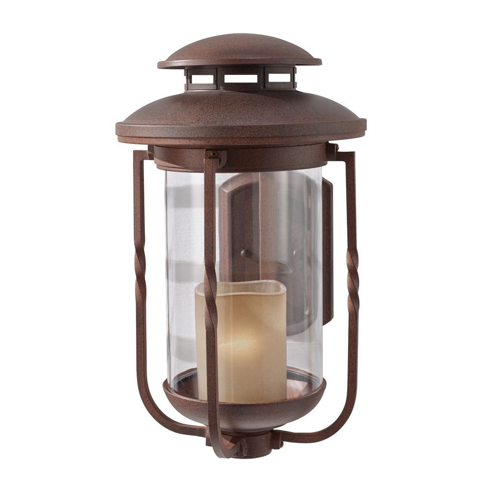 Outdoor Wall Light with Beige / Cream Glass in Cinnamon Finish OL9204CN Destination Lighting