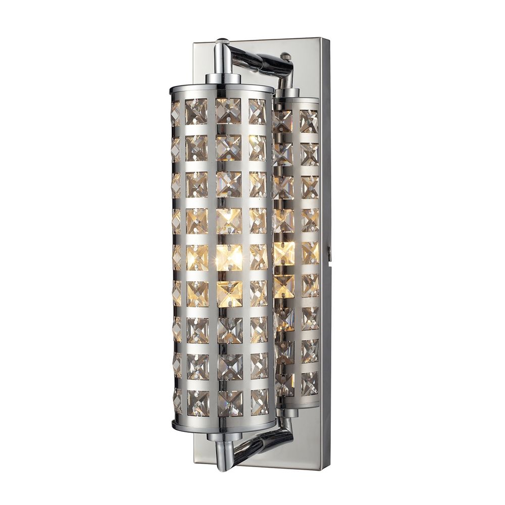 Crystallure Chrome Bathroom Light - Vertical Mounting Only 31346/1 Destination Lighting