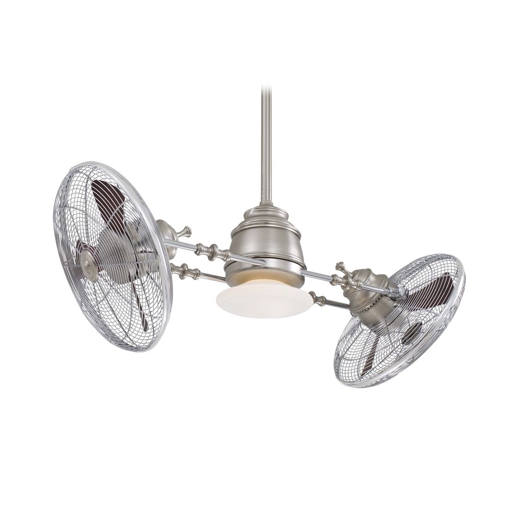 42-Inch Modern Ceiling Fan with Light with White Glass ...