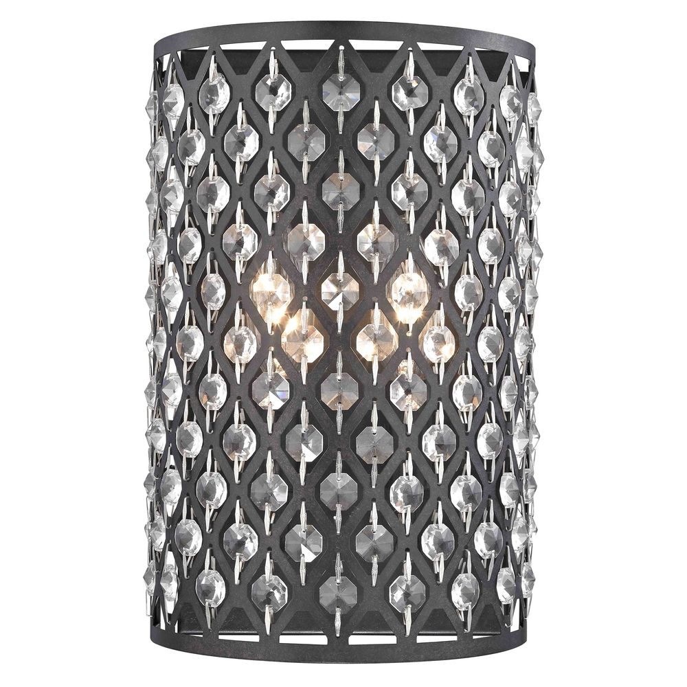 Modern Crystal Bronze Wall Sconce 2248-148 Destination Lighting
