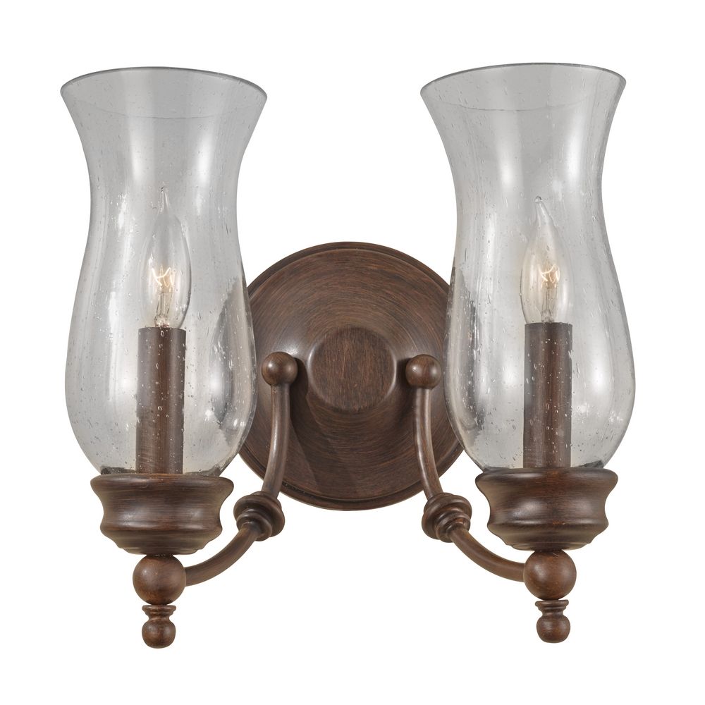 Sconce Wall Light with Clear Glass in Heritage Bronze Finish WB1598HTBZ Destination Lighting