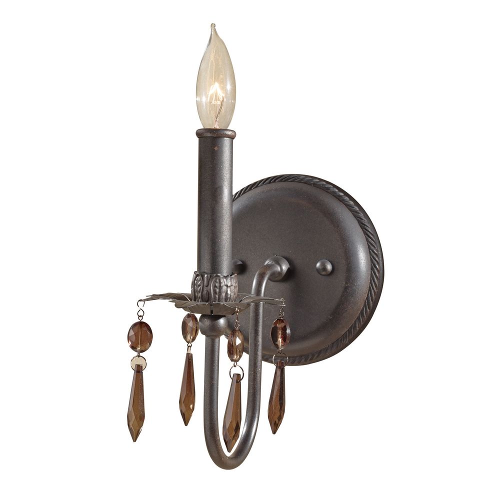 Sconce Wall Light in Rustic Iron Finish WB1603RI Destination Lighting