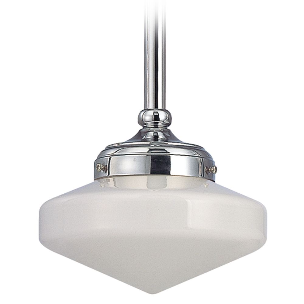 Polished Chrome 8Inch Schoolhouse MiniPendant Light eBay