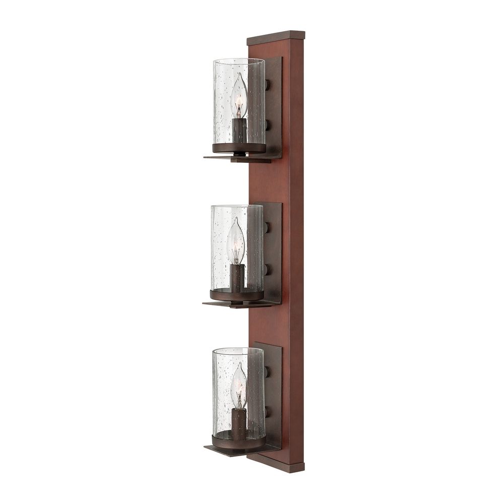 Sconce Wall Light with Clear Glass in Rustic Iron Finish FR40203IRN Destination Lighting