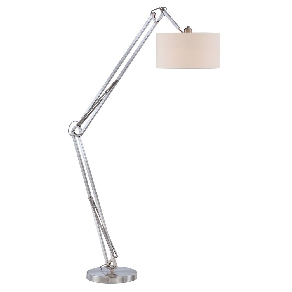 lite source polished steel floor l with drum shade ls lite source polished steel floor l with drum shade ls