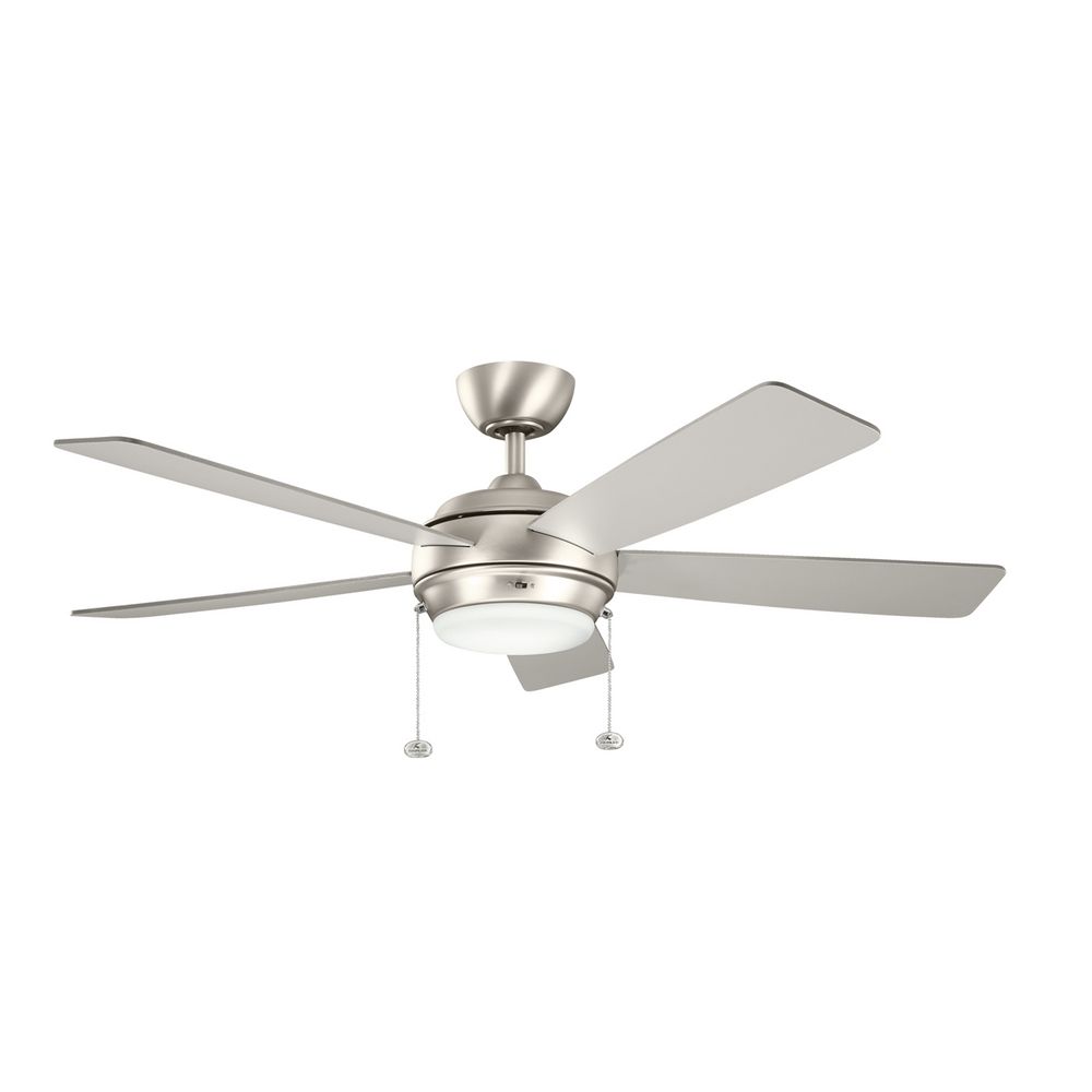 Kichler Lighting Starkk Brushed Nickel Ceiling Fan With Light Brushed Nickel Ceiling Fan With Light 300173ni Hover Or Click To Zoom