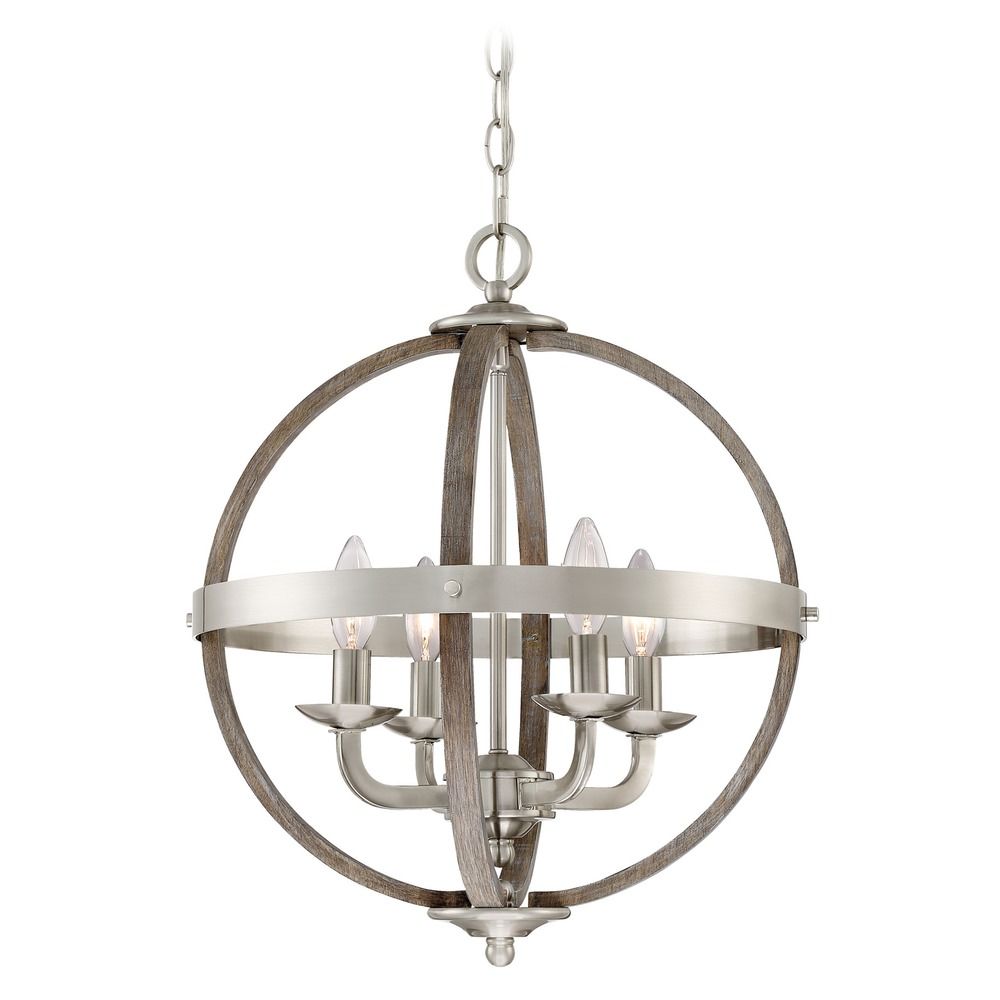 Quoizel Lighting Fusion Brushed Nickel Pendant Light FSN5204BN